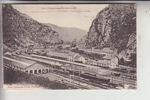 F 66500 VILLEFRANCHE - DE - CONFLENT, Les Deux Gares, Bahnhof / Station