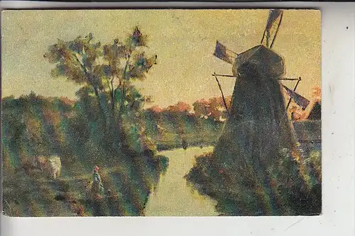 MÜHLE - WINDMÜHLE / Molen / Mill / Moulin - Artist/Künstler-AK, 1920