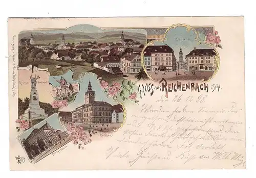 NIEDER-SCHLESIEN - REICHENBACH / DZIERDZONIOW, Lithographie 1898