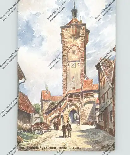 8803 ROTHENBURG / Tauber, Klingentor, TUCK-Oilette