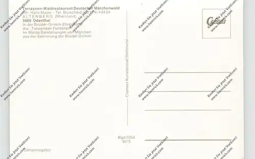 5068 ODENTHAL - ALTENBERG, Märchenwald Altenberg, Gaststätte