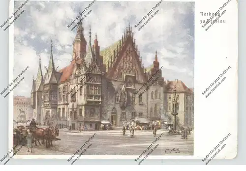 NIEDER - SCHLESIEN - BRESLAU / WROCLAW, 12. Deutsches Sängerbundfest 1937, Rathaus, Franz Huth, min. Einriss