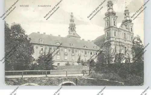 OBER-SCHLESIEN - NEISSE / NYSA, Kreuzkirche, 1917, Militär-Post Neisse