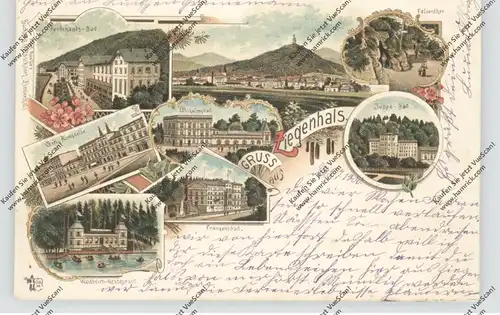 OBER-SCHLESIEN - ZIEGENHALS / GLUCHOLAZY (Oppeln), Lithographie, Waldteich-Restaurant, Bäder, Ring...