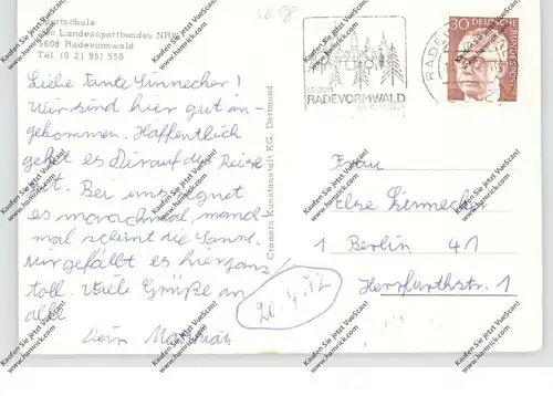 5608 RADEVORMWALD, Sportschule Landesportschule NRW
