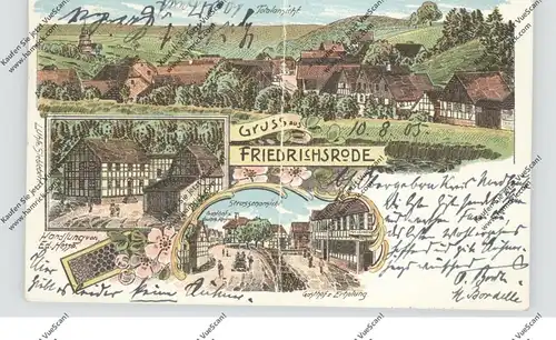 0-5401 HELBEDÜNDORF - FRIEDRICHSRODE, Lithographie, Mittelknick