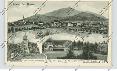 NIEDER-SCHLESIEN - ZOBTEN am Berge / SOBOTKA, Kapelle, Neue Baude, Ortsansicht, 1910