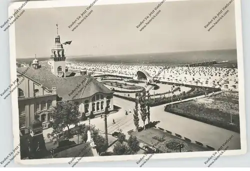 POMMERN - SWINEMÜNDE / SWINOUJSCIE, Kurhaus, Konzertplatz und Strand, 1936, NS-Beflaggung