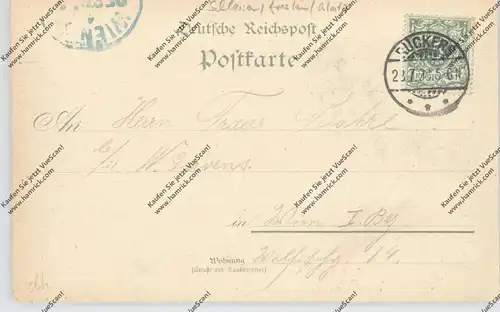 NIEDER-SCHLESIEN - RÜCKERS / SZCZYTNA (Glatz), Lithographie 1898, Kriegerdenkmal, Burg Waldstein, Ortsansicht