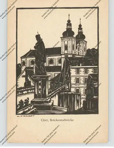 NIEDER-SCHLESIEN - GLATZ / KLODZKO, Brückentorbrücke, Nachkriegs-AK