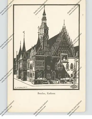 NIEDER - SCHLESIEN - BRESLAU / WROCLAW, Rathaus, Nachkriegs-AK