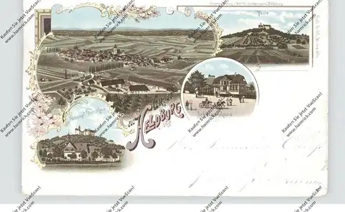 0-6112 HELDBURG, Lithographie, Schützenhaus, Forsthaus, Veste, Stadtansicht