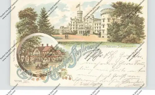 NIEDER-SCHLESIEN - SYBILLENORT / SZCZODRE, Lithographie 1898, Hofbräuhaus und Schloss