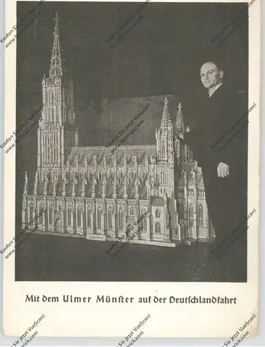 5100 AACHEN, Jakob Kuckertz, Erbauer des Ulmer Münsters in Holz, UHU Alleskleber Werbe-Karte, kl. Druckstellen