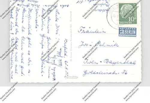 4150 KREFELD, Stadtwaldweiher, Ruderboot, 1955