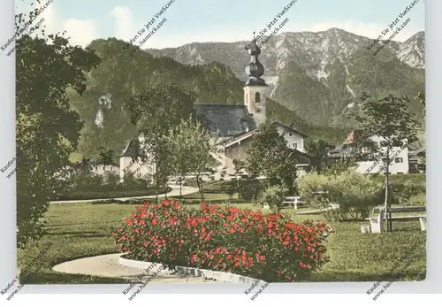 8221 INZELL, Kurpark, Blick zum Rauschberg, 1965