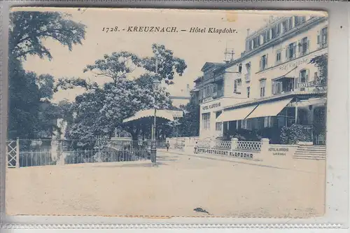 6550 BAD KREUZNACH, Hotel Klapdohr, 1927