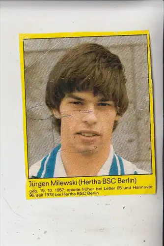 SPORT - FUSSBALL - HERTHA BSC BERLIN - JÜRGEN MILEWSKI, Autogramm, Zeitung