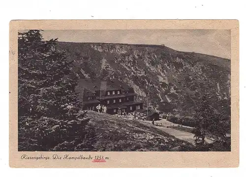 NIEDER-SCHLESIEN - KRUMMHÜBEL / KARPACZ, Hampelbaude, 1955 verschickt, Verlag Silesia