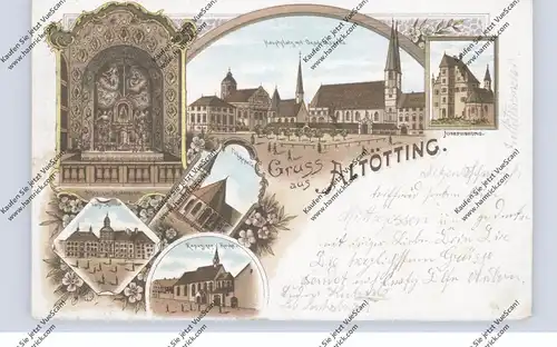 8262 ALÖTTING, Lithographie, 6 Ansichten