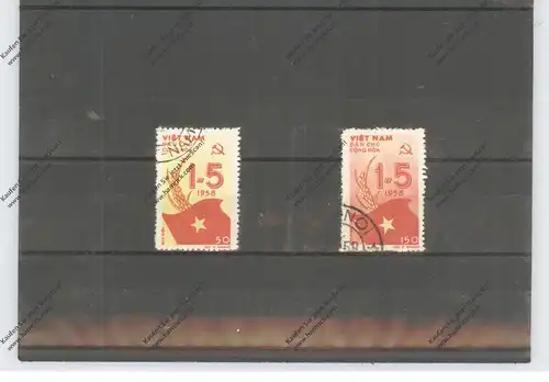 NORD - VIETNAM - 1958, Michel 72 & 73, 1.Mai, gestempelt