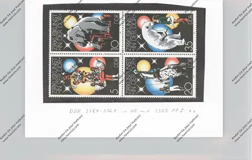 DDR - 1978, Michel Kleinbogen 2364 - 2367, ** postfrisch mit 2365 I