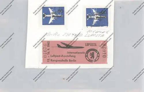 BERLIN - 1962, LUPOSTA, Michel 230 Lochung postfrisch & gestempelt & Eintrittskarte, Auflage 24.500