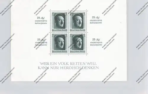 DEUTSCHES REICH - 1937, Michel Block 9 **