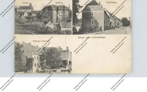 0-4240 QUERFURT - LODERSLEBEN, Dorfstrasse, Rittergut, Schloß, 1914, grobe Mängel