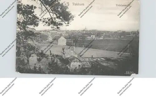 LATVIJA / LETTLAND - TUKUMS / TUKKUM, Gesamtansicht, 1916, deutsche Feldpost, Eckmangel