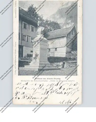 CH 6466 BAUEN UR, Denkmal des Alberik Zwyssig, 1903
