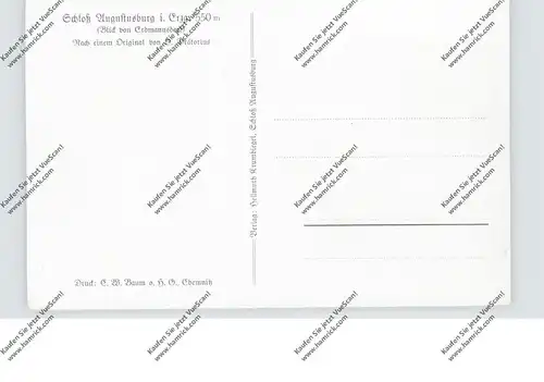 0-9382 AUGUSTUSBURG, Schloß, Künstler-Karte D. Prätorius