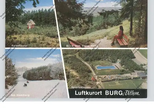 2224 BURG / Dithmarschen, Schwimmbad, Fussballstadion, Hamberg, Paradiestal, Cleve-Hang