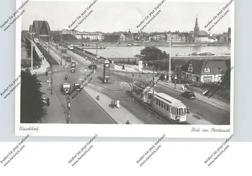 4000 DÜSSELDORF - OBERKASSEL, Blick über die Brücke, Strassenbahn / Tram