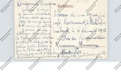 6580 IDAR - OBERSTEIN - NAHBOLLENBACH, Gasthaus und Restauration Hermann Neumann, 1918