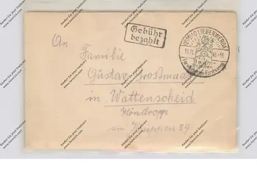 0-7950 BAD LIEBENWERDA, Postgeschichte, Gebühr Bezahlt, 19.11.1945
