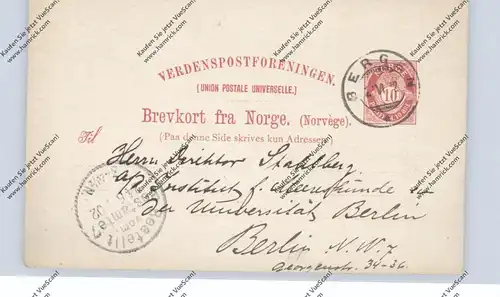 N 5000 BERGEN, Autograph THORVALD BEYER, Bokhandler, Postkart Institut für Meereskunde Berlin, 1902