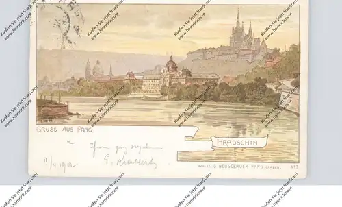 CZ 110 00 PRAHA / PRAG, Gruß aus..., Hradschin, Künstler-Karte 1902, Verlag: Neugebauer