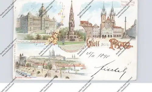 CZ 110 00 PRAHA / PRAG, Lithographie 1898,