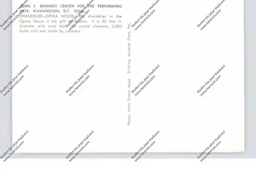 USA - WASHINGTON D.C., 20566, John F. Kennedy Center for Performing Arts, Chandelier-Opera House