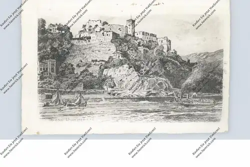 5401 SANKT GOAR, Burg Rheinfels, Künstler-Karte Carl Jander - Berlin