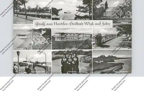 2270 WYK auf Föhr, Tennisplatz, Trachten, Landungsbrücke...1958