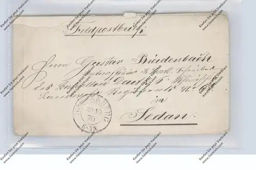 MILITÄR - Feldpost 1870 von Wassenberg nach Sedan an 6.Rhein. Rgt. Nr.68 aus Köln-Deutz