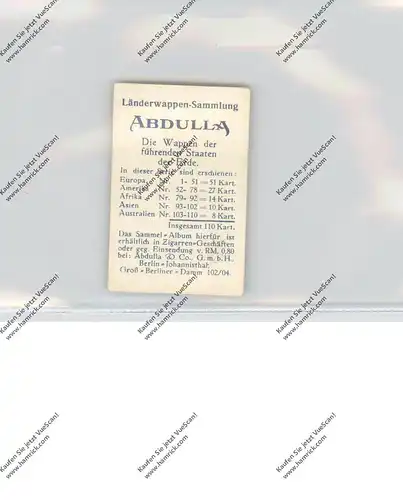 2900 OLDENBURG, Provinz-Wappen, Abdullah Sammelbild