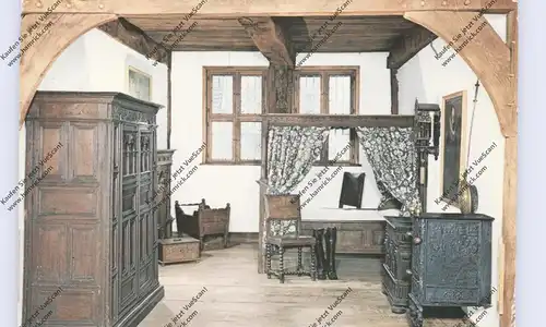 4930 DETMOLD, Landesmuseum, Zimmer mit Eichenmöbeln