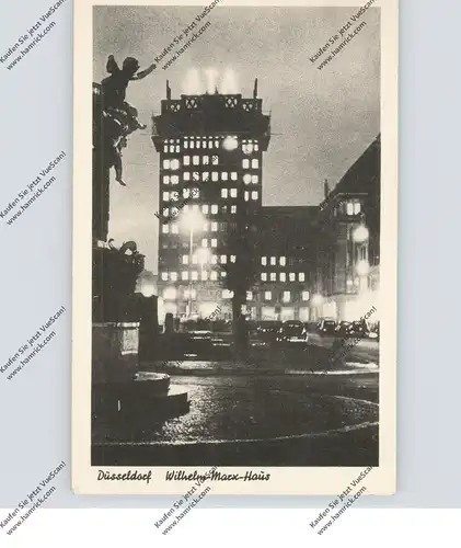 4000 DÜSSELDORF, Wilhelm-Marx-Haus bei Nacht, 195...