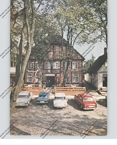 2448 BURG / Fehmarn, Restaurant Kröger, Oldtimer - Mercedes Benz, Auto Union