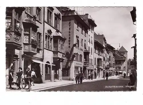 CH 8200 SCHAFFHAUSEN SH, Vorstadt, Strassenpartie, Hotel Löwen