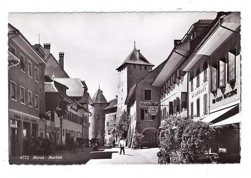 CH 3280 MURTEN / MORAT FR, Strassenpartie, Hotel Krone