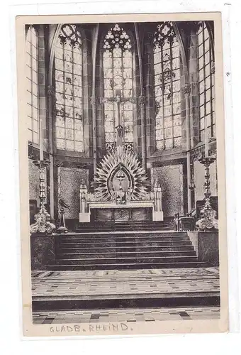 4050 MÖNCHENGLADBACH - RHEINDAHLEN, St. Helena Pfarrkirche, Innenansicht, rücks. leichte Gummireste
